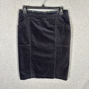 Velvet Pencil Skirt Size 8 Charcoal Academia‎ Secretary Minimal Career Neutral